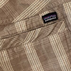 Patagonia Tan and Brown Patterned Shirt